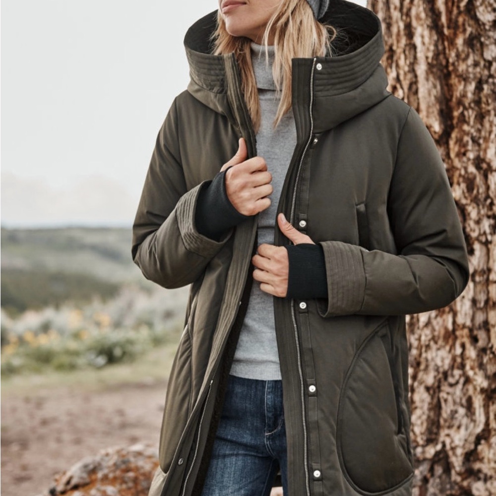 Soia & Kyo Dark Green Hooded Puffer Coat